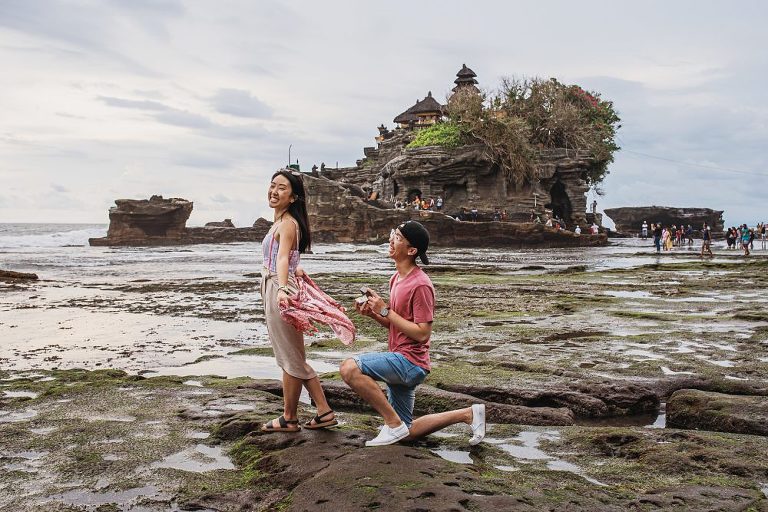 Tanah Lot Bali Surprise Proposal