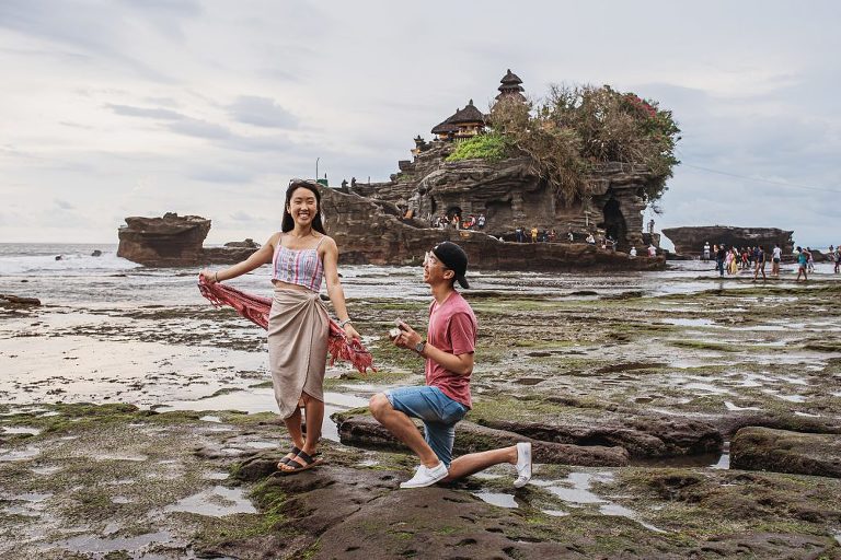 Tanah Lot Bali Surprise Proposal