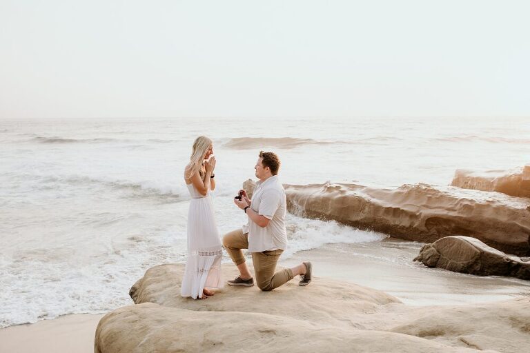 windansea beach engagement photoshoot