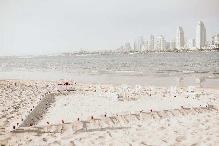 Beach proposal setup