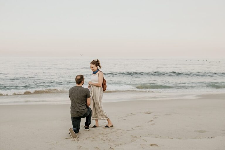 La Jolla Beach Proposal Photoshoot