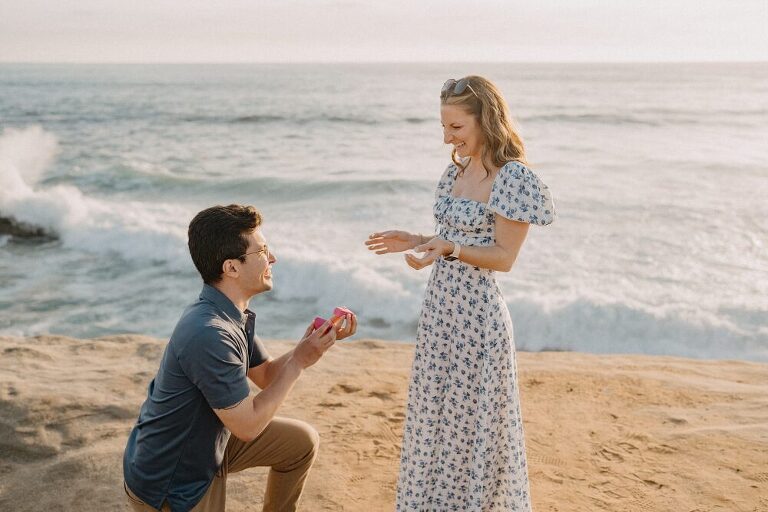 Sunset Cliffs Surprise Proposal Photographer